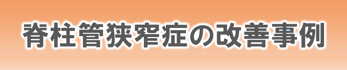 からだ工房整体院の脊柱管狭窄症の改善事例