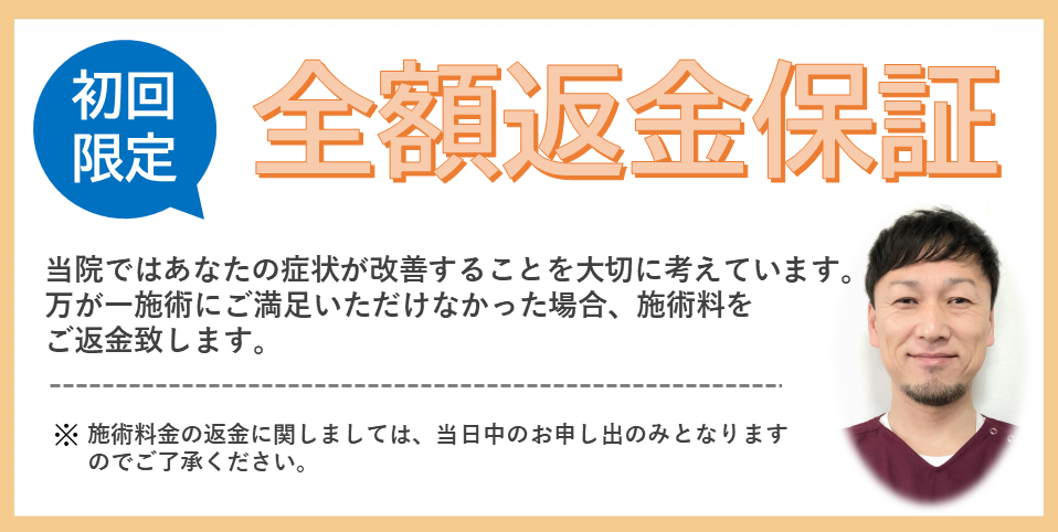 初回のみ全額返金保証あり